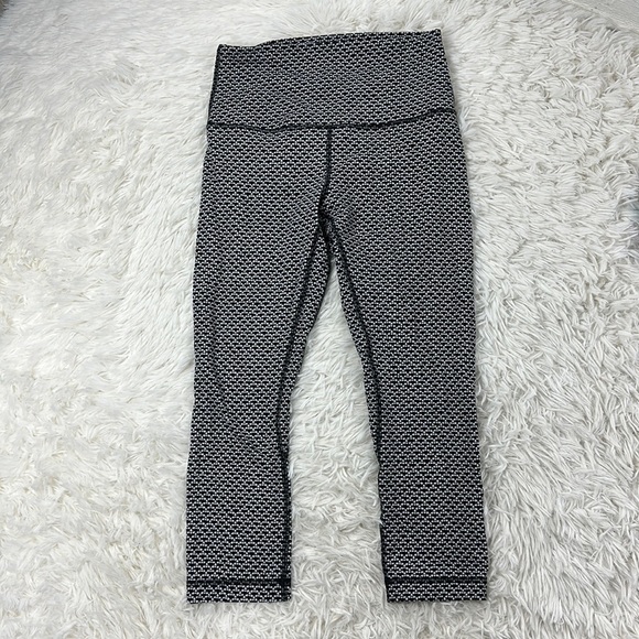 Lululemon Align Crop *21" Monochromic Ice Grey Black - Picture 1 of 6